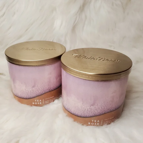 Tea Rose 3-Wick Candles - Picture 1 of 3